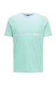 Cotton-jersey slim-fit T-shirt with UPF 50 protection, Light Green