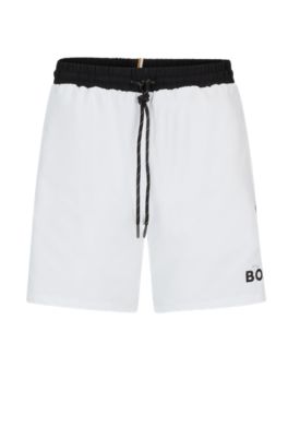 Hugo boss swim store shorts white