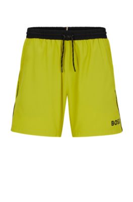 Yellow hugo store boss swim shorts