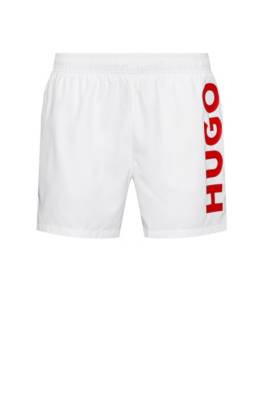 Hugo Boss Quick-drying Swim Shorts With Vertical Logo