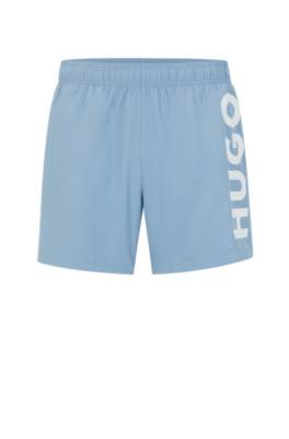 Hugo Boss Quick-drying Swim Shorts With Vertical Logo