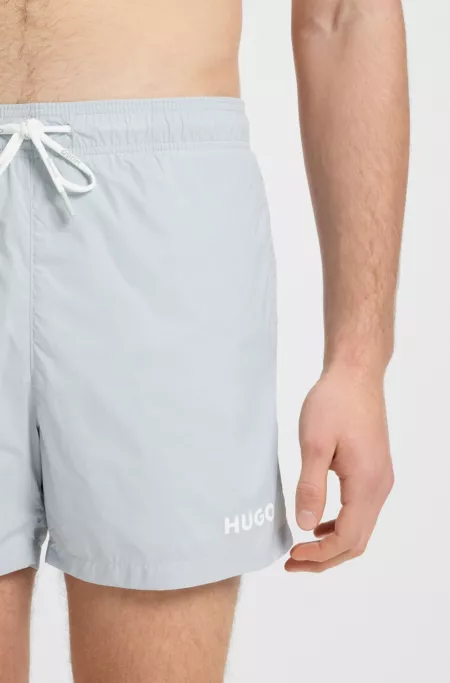 Short de bain à séchage rapide et logo imprimé