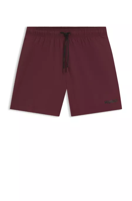 Swim shorts with contrast logo print