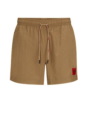 Hugo Recycled-material Swim Shorts With Logo Label