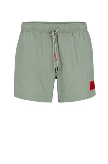 Hugo Recycled-material Swim Shorts With Logo Label