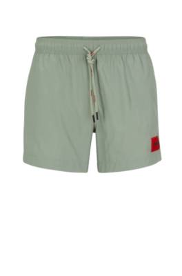Hugo Boss Recycled-material Swim Shorts With Logo Label