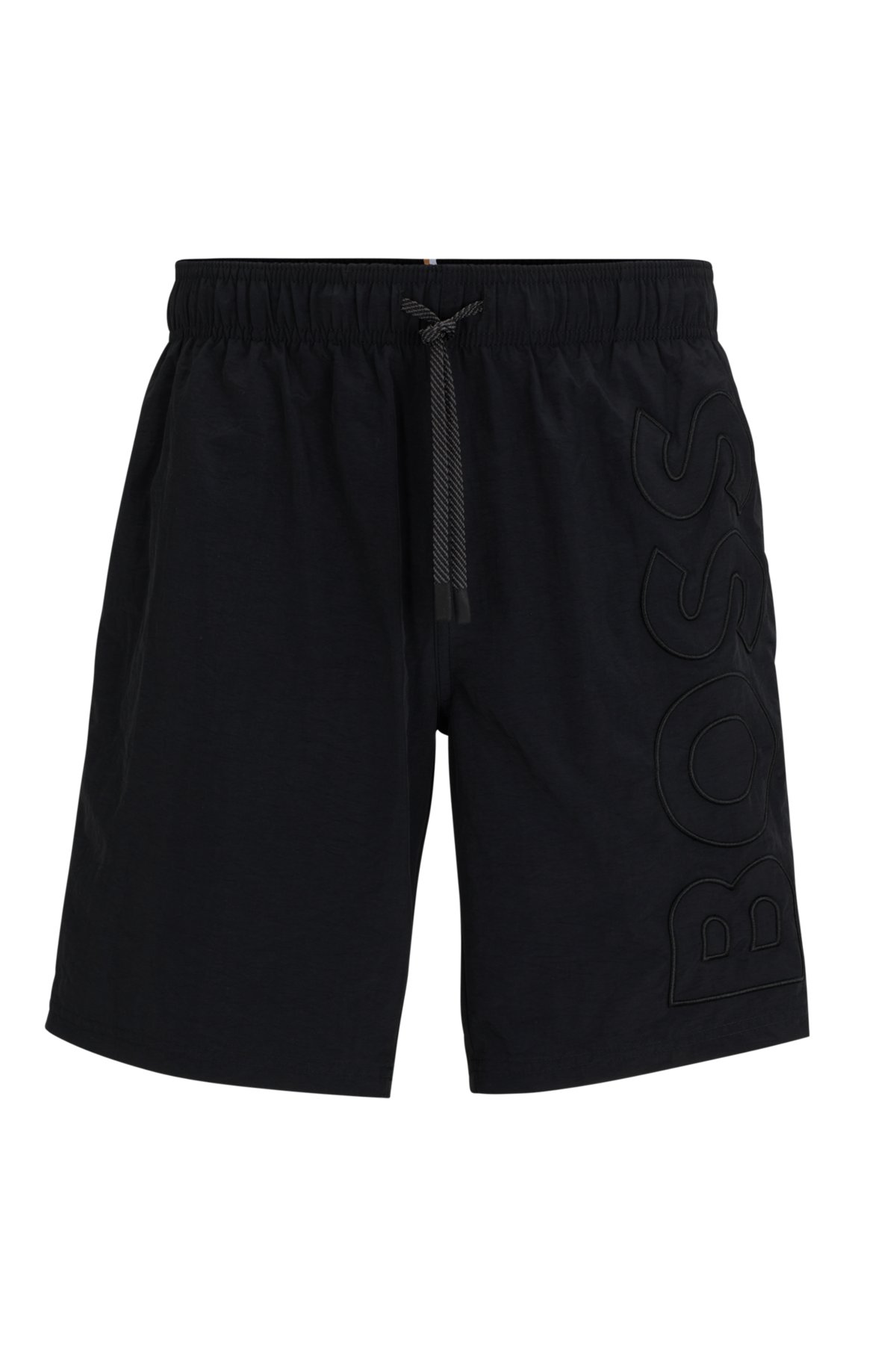 BOSS - Quick-dry swim shorts with 3D logo embroidery