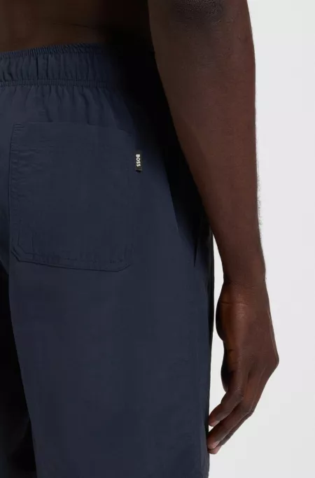 Swim shorts with 3D embroidered logo