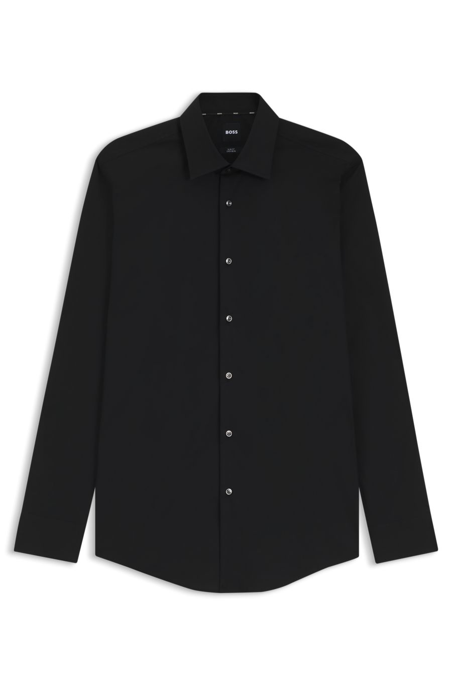 BOSS Slim-Fit Poplin Shirt — Black
