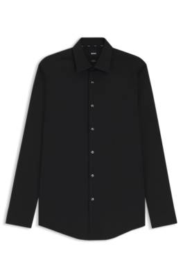 Boss Slim-fit stretch-cotton shirt kostymskjortor herr – bild 4