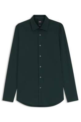 Boss Slim-fit stretch-cotton shirt kostymskjortor herr – bild 4