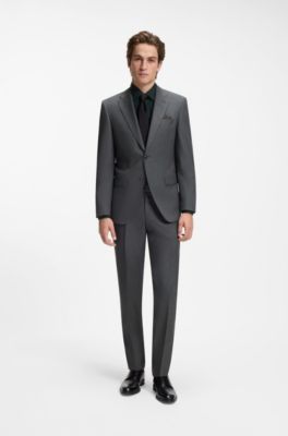 Chemise Slim Fit en popeline de coton stretch facile &agrave; repasser, Vert sombre