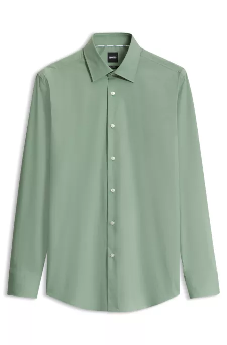Slim-fit stretch-cotton shirt