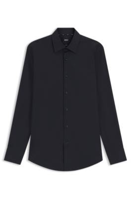 Boss Slim-fit stretch-cotton shirt kostymskjortor herr – bild 4