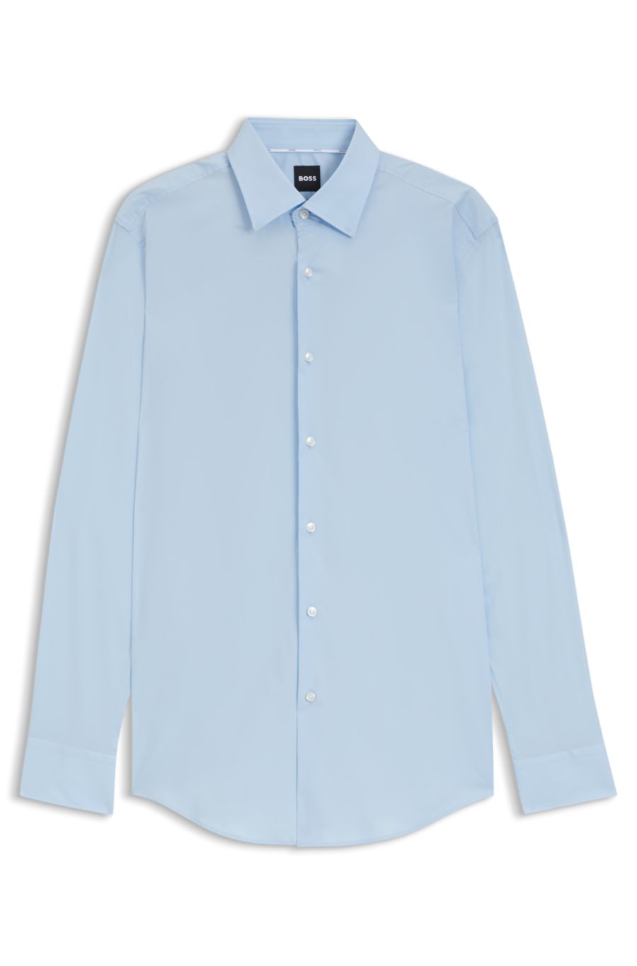 BOSS Slim-Fit Poplin Shirt — Pastel Blue