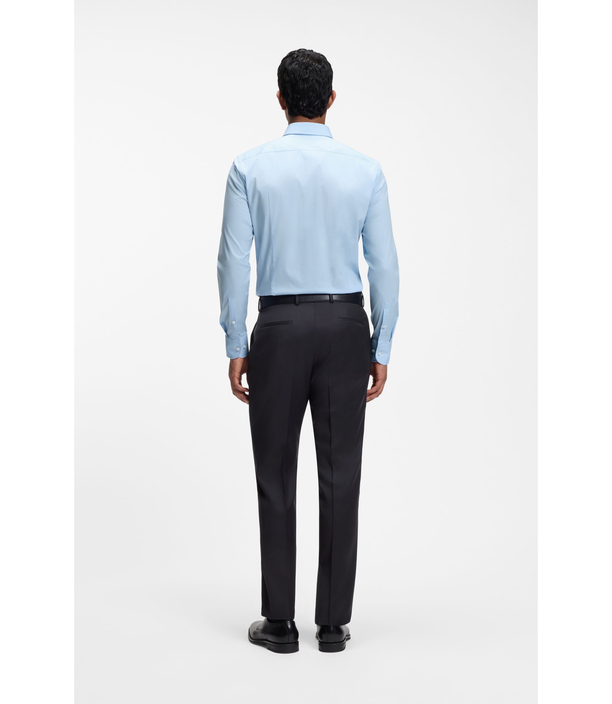 BOSS - スリムフィットシャツ イージーアイロン ストレッチコットン 