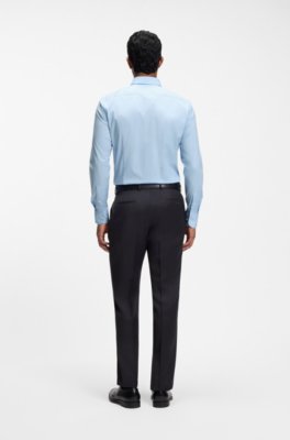 Boss Slim-fit stretch-cotton shirt kostymskjortor herr – bild 3