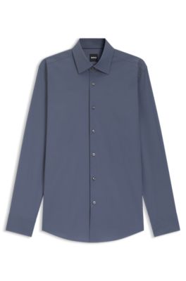 BOSS - スリムフィットシャツ イージーアイロン ストレッチコットン