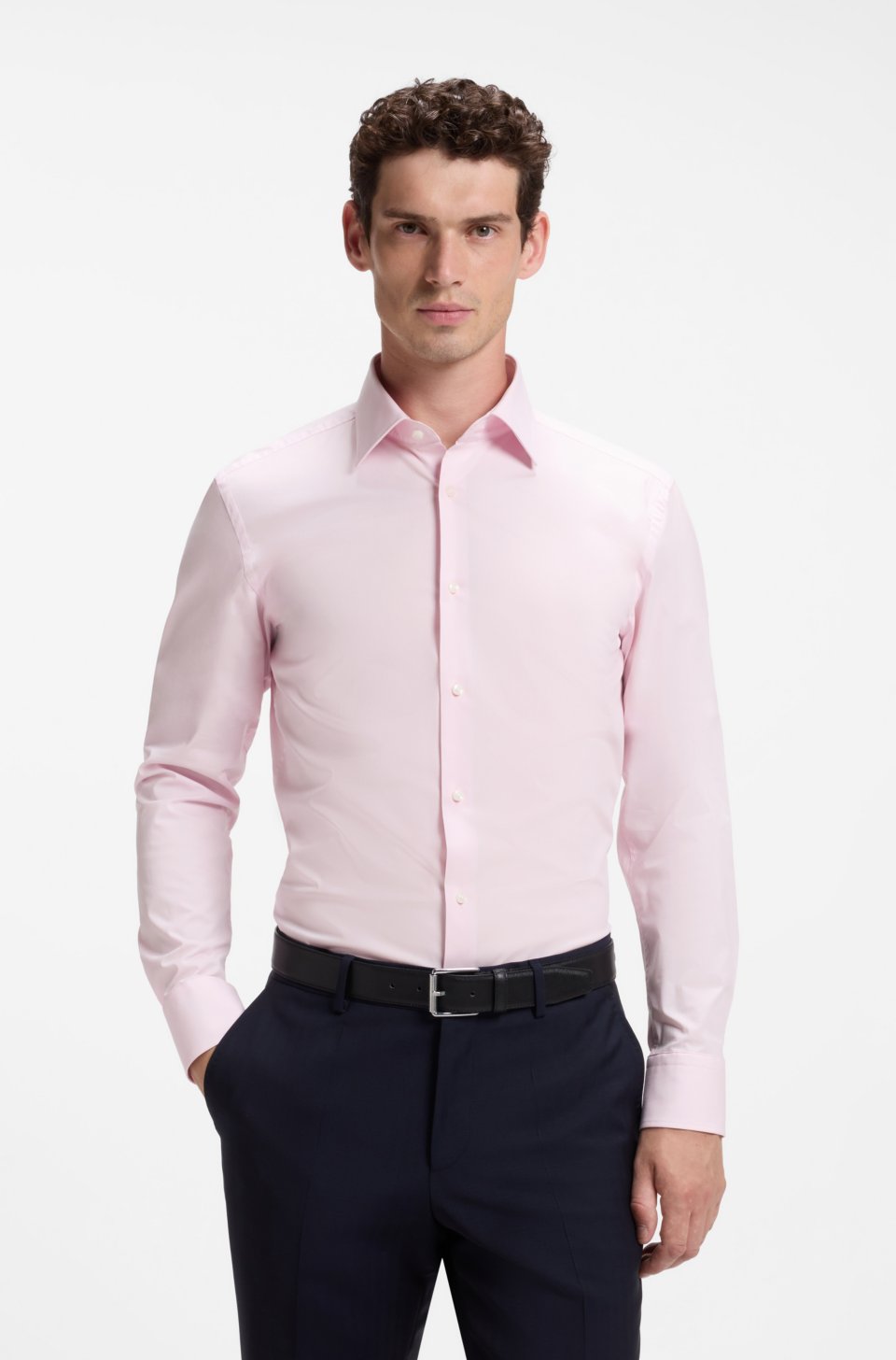 Slim-fit stretch-cotton shirt