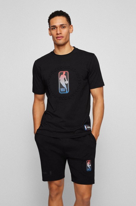 T-shirt relaxed fit BOSS & NBA con doppio logo, NBA Generic