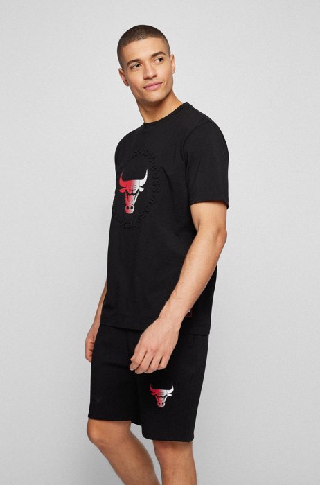 Camiseta relaxed fit BOSS & NBA con detalle de las dos marcas, NBA Bulls
