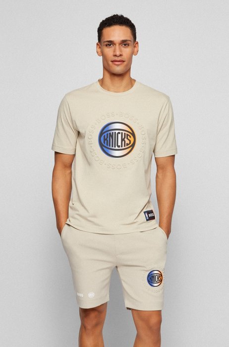 BOSS & NBA relaxed-fit T-shirt with dual branding, NBA KNICKS