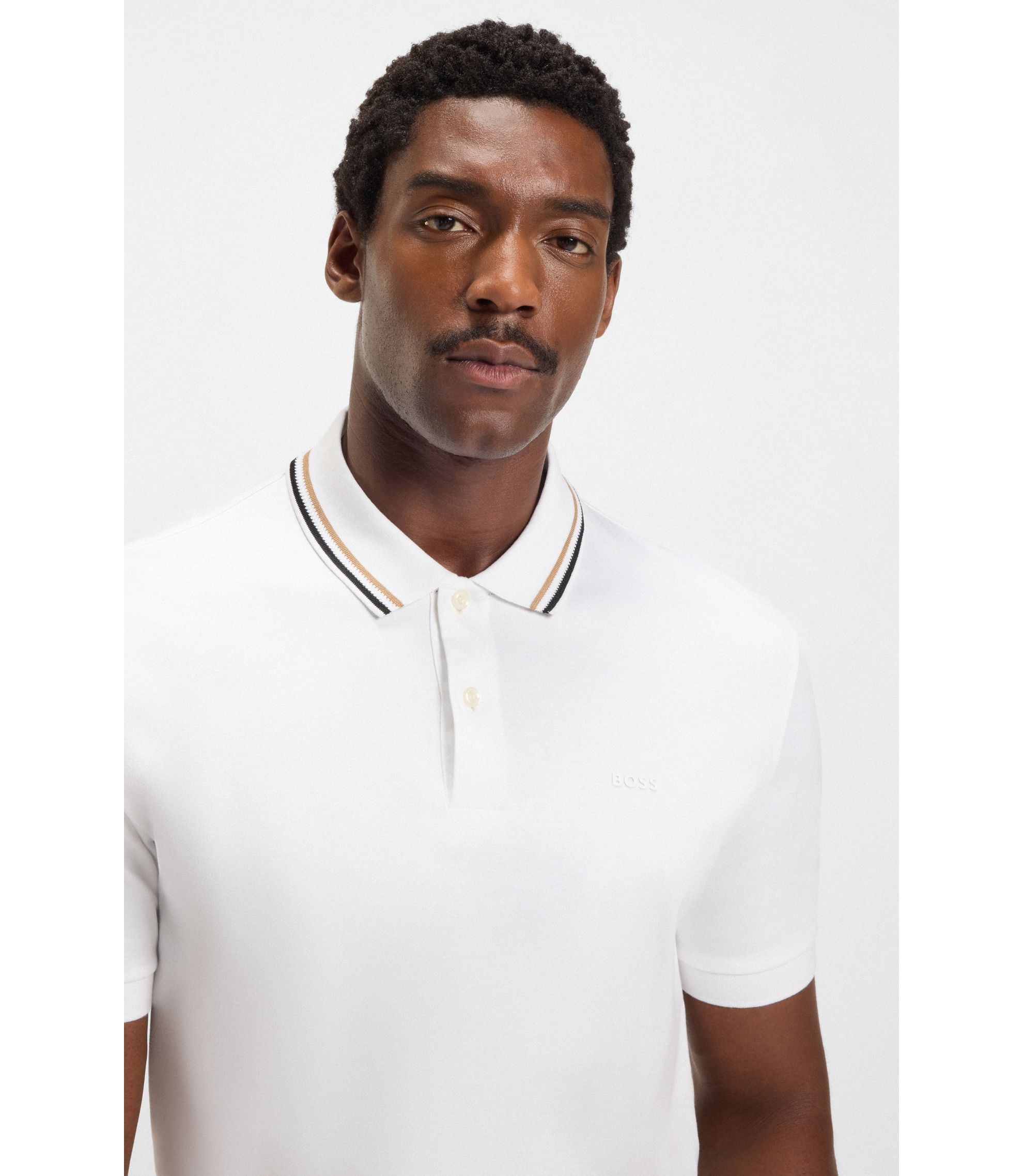 HUGO BOSS ホワイト ポロシャツ hbeu50469360_100_340?wid=1980&