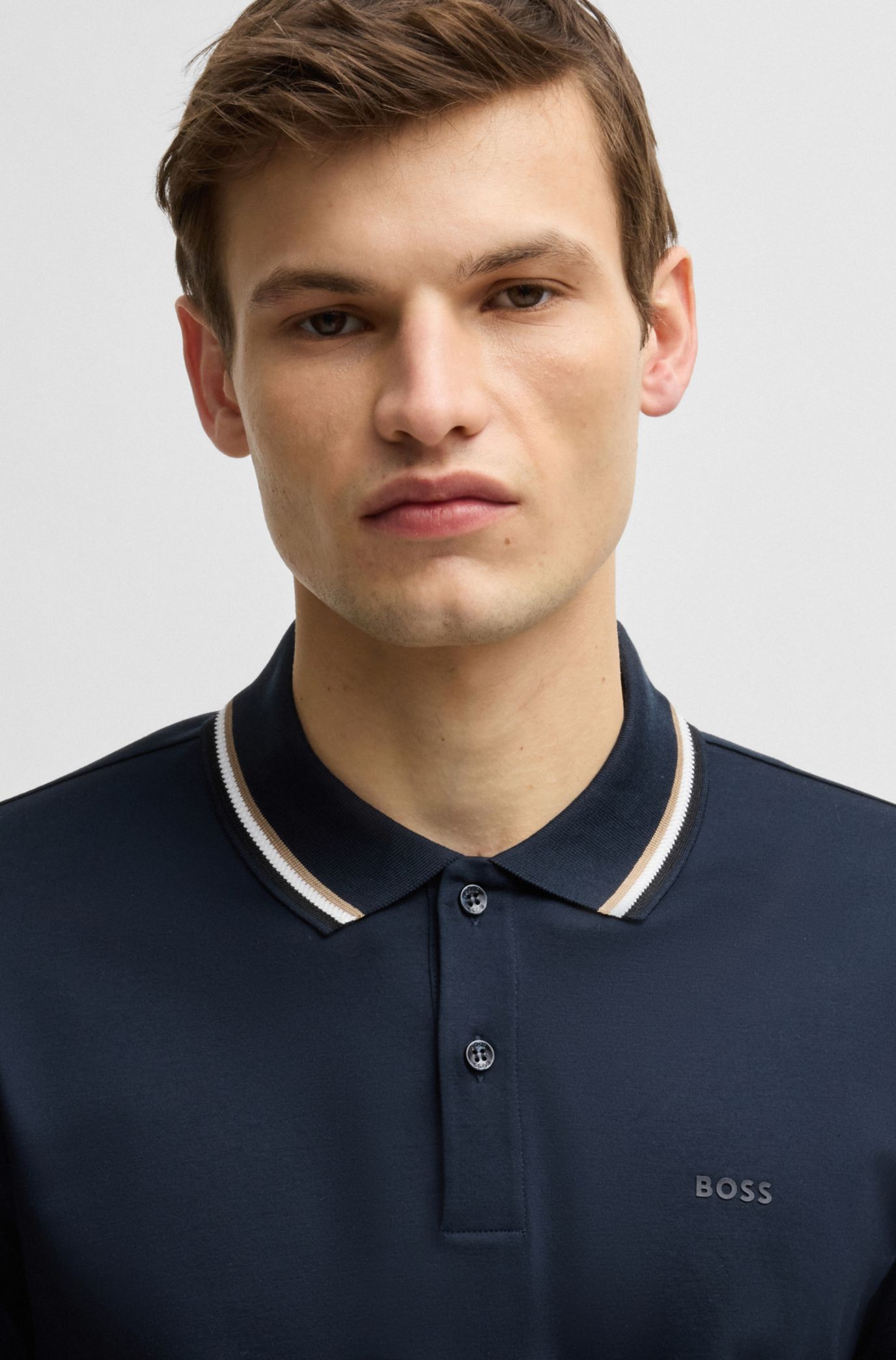 Blue hugo 2025 boss polo shirt