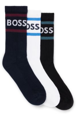 Hugo Boss Three-pack Multicolor Socks In Patterned