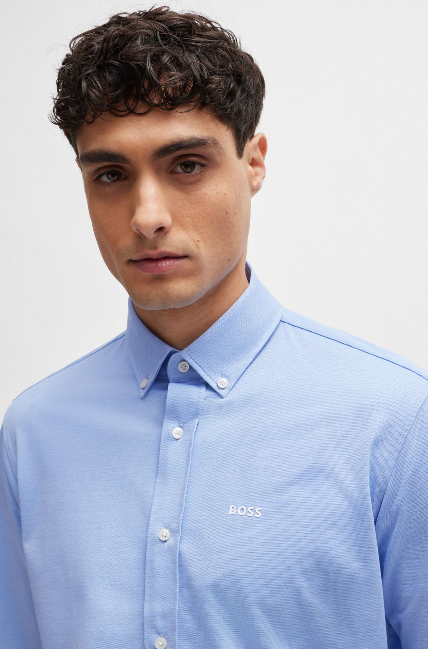 Light blue hugo clearance boss shirt