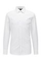 Slim-fit shirt in performance-stretch twill, White
