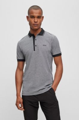 BOSS - スリムフィット ポロシャツ ロゴプラケット