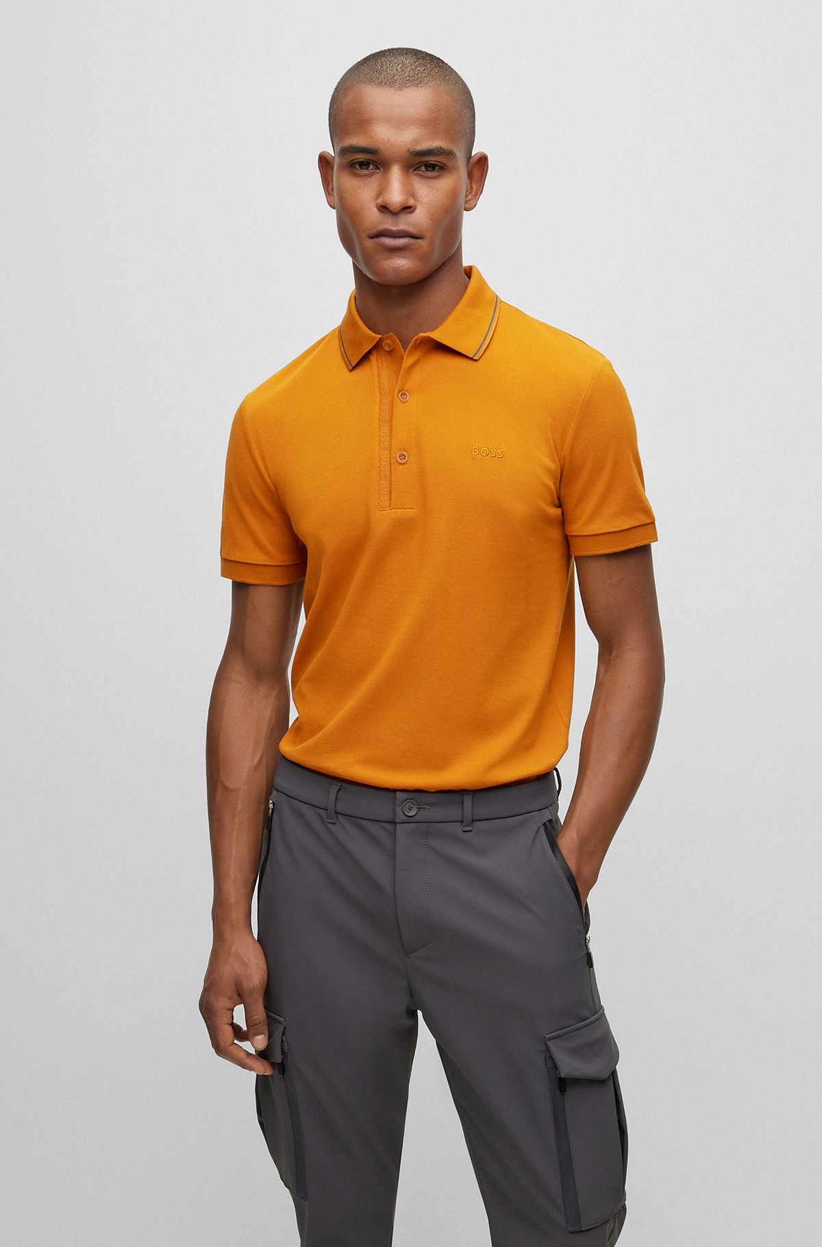 Orange Designer Polo | BOSS for by Men HUGO Menswear Shirts