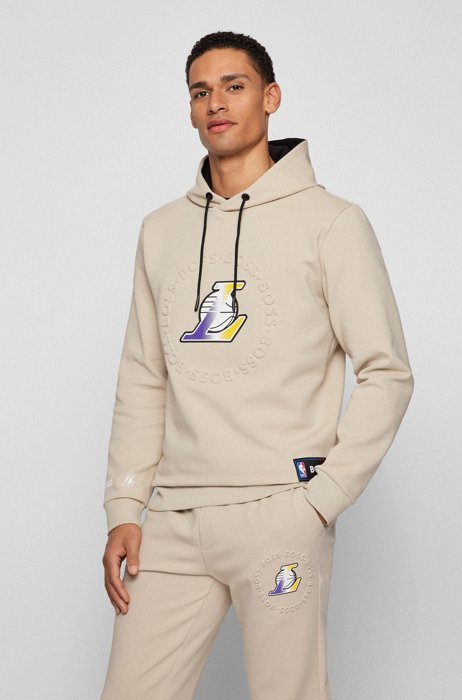 BOSS & NBA hooded sweatshirt with dual branding, NBA Lakers