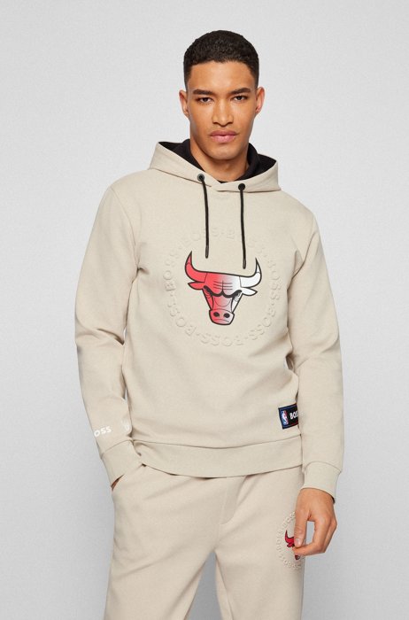 BOSS & NBA hooded sweatshirt with dual branding, NBA Bulls