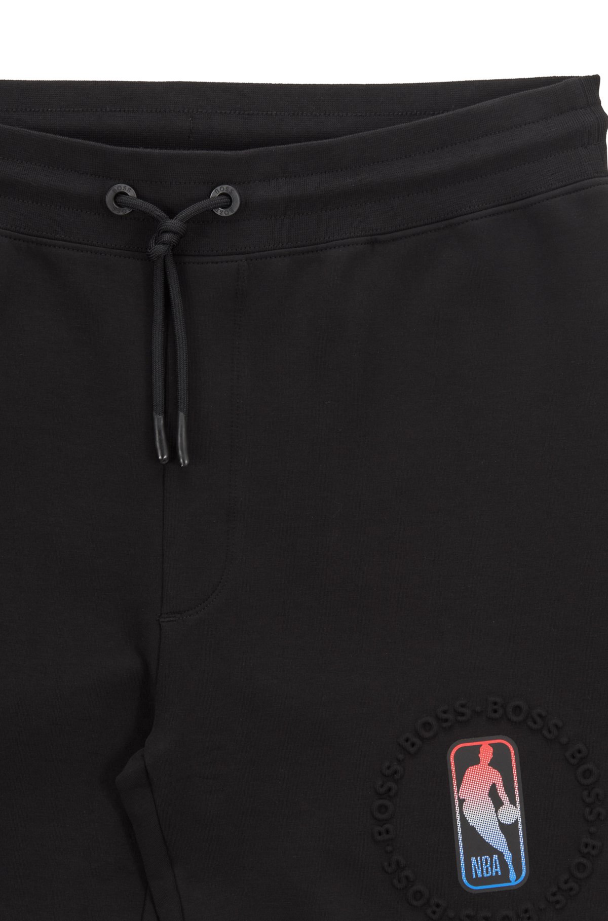 BOSS & NBA cotton-blend shorts with bold branding, NBA Generic