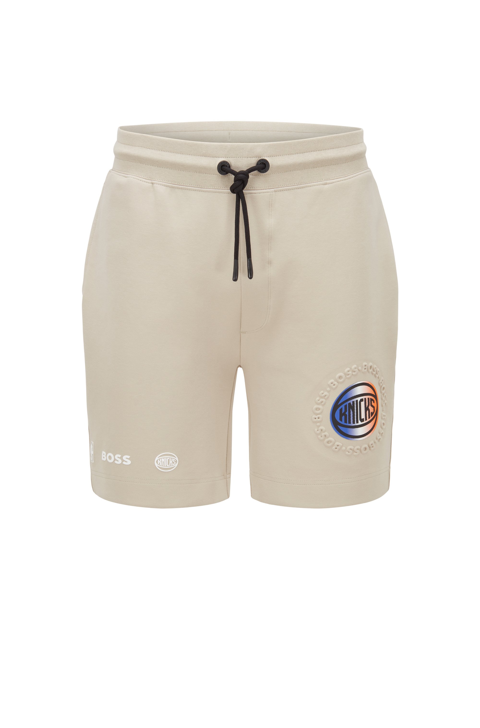 BOSS & NBA cotton-blend shorts with bold branding, NBA KNICKS
