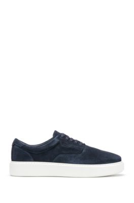 hugo boss grey suede shoes