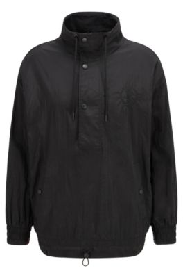 BOSS & NBA relaxed-fit sweatshirt with drawcord and exclusive branding , Black