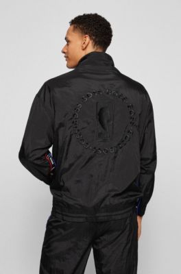 BOSS & NBA relaxed-fit sweatshirt with drawcord and exclusive branding , Black