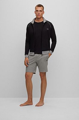 BOSS - Regular-fit shorts in cotton toweling with drawcord