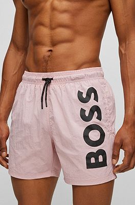 Pink hugo hot sale boss swim shorts