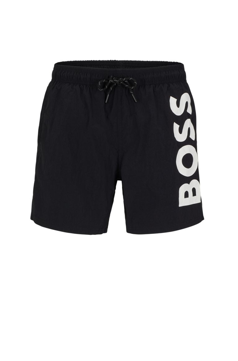 hugoboss.com | Quick-drying swim shorts with contrast logo
