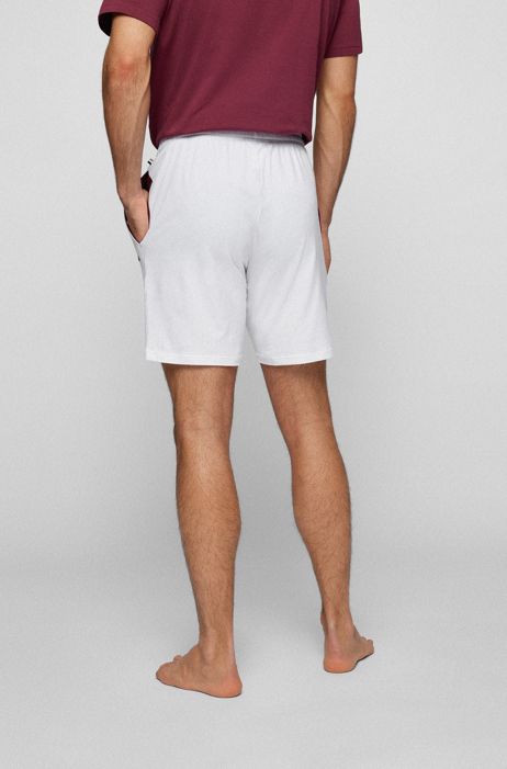 BOSS Herren Mix&Match Short CW Loungewear-Shorts aus Stretch-Baumwolle mit Logo-Stickerei 