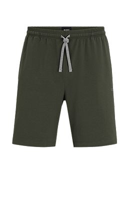 BOSS - Stretch-cotton shorts with embroidered logo