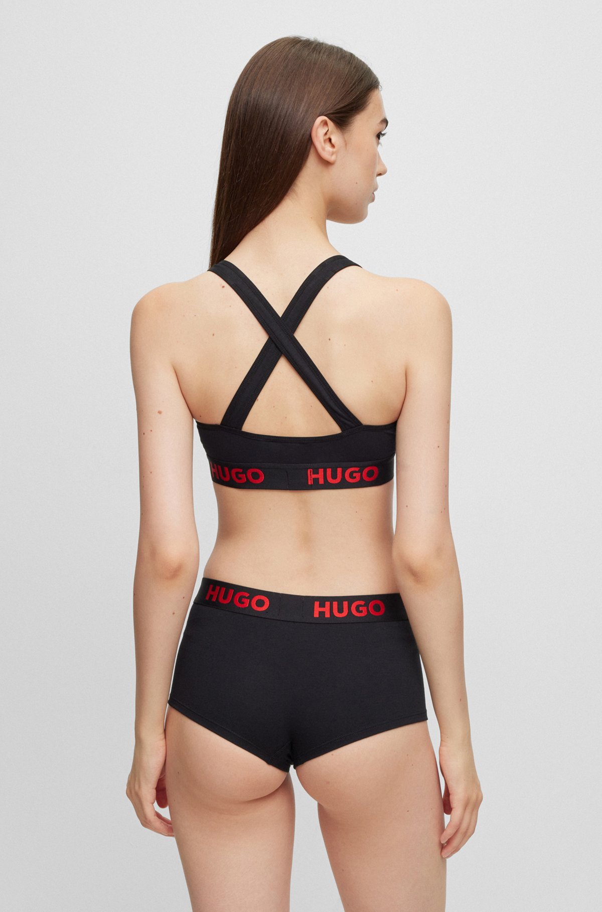 - bra HUGO repeat stretch logos in with Sports cotton