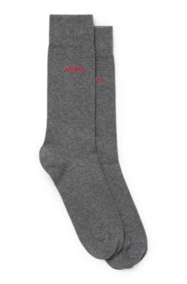 Hugo Boss Two-pack Of Socks In A Cotton Blend In Gray