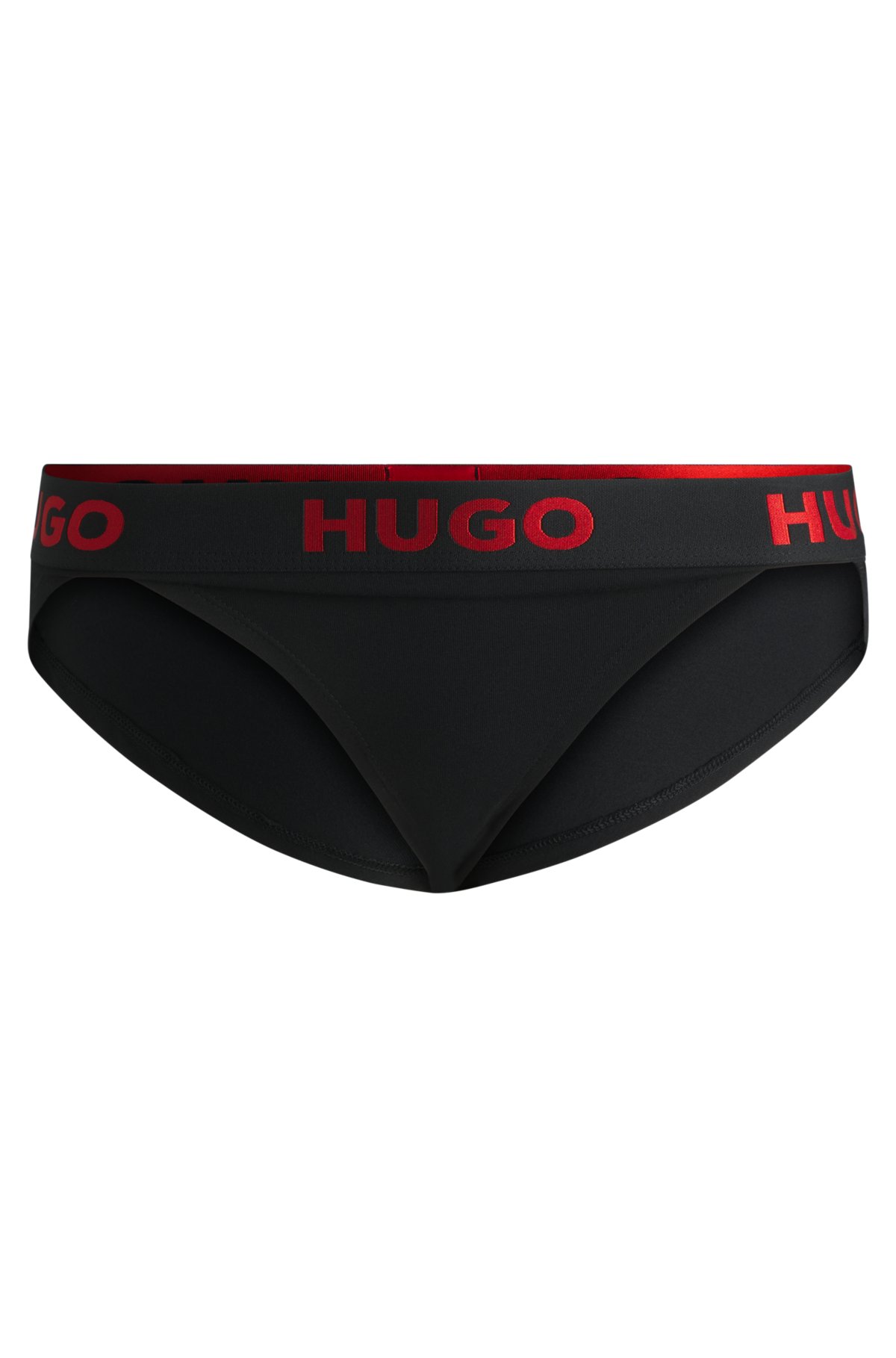 HUGO - Stretch-cotton briefs with logo waistband