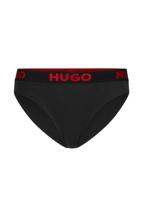 HUGO - Braguitas algodón elástico con logo en la