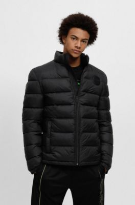 black puffer jacket thin